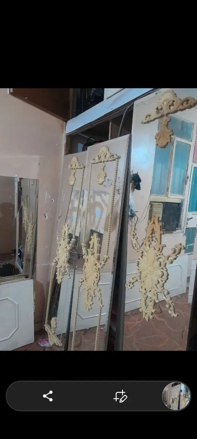 در کمد دیواری ام دی اف شیشیه کشویی|جاکفشی، کمد، دراور|اهواز, بهزاد شهر|دیوار