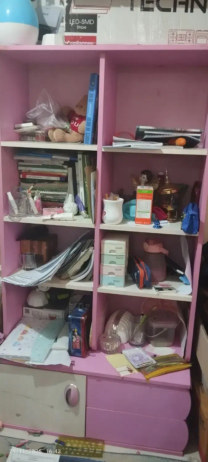 کتابخانه|کتابخانه، شلف، قفسههای دیواری|اهواز, کوی مهدیس|دیوار