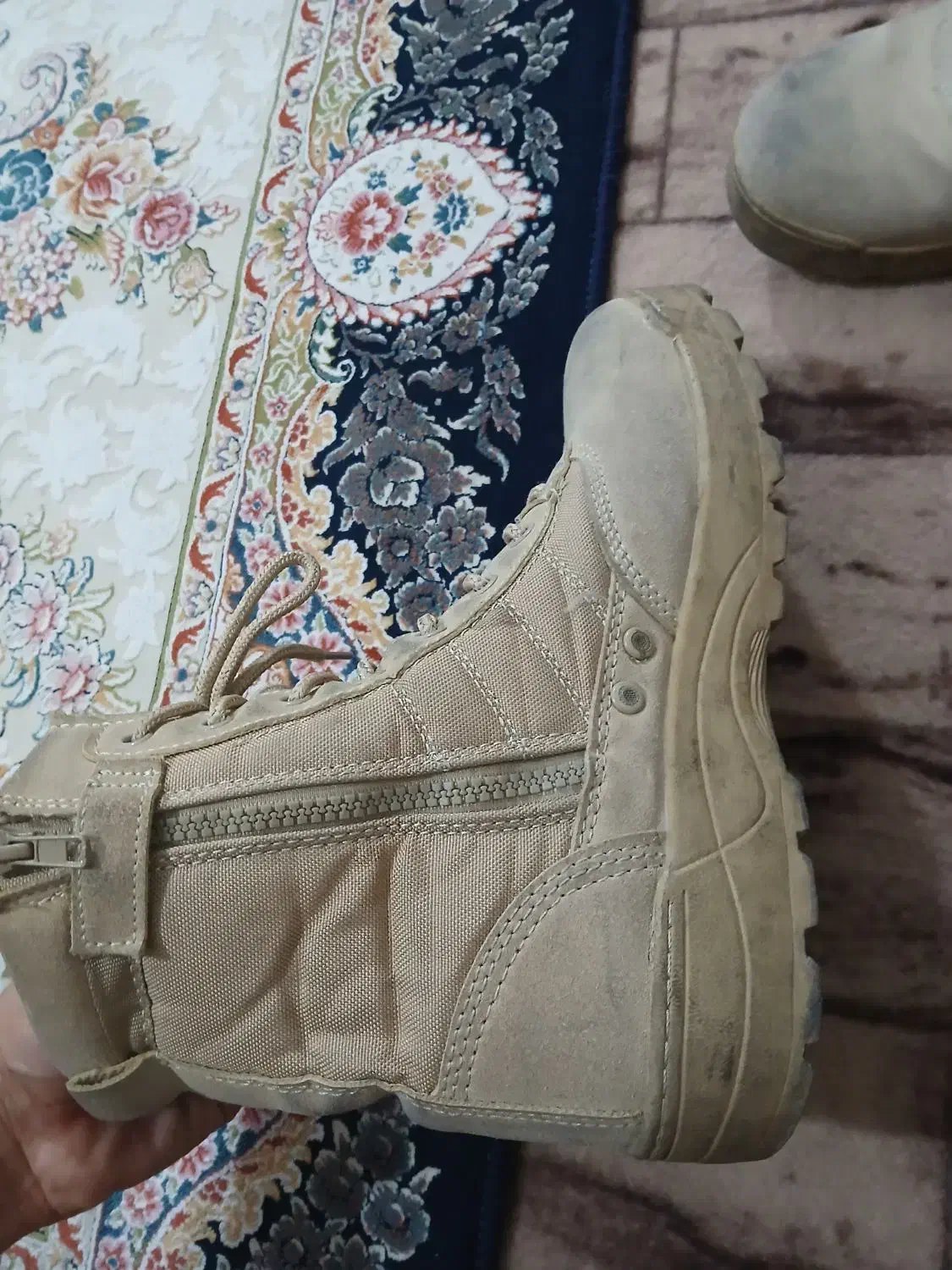 پوتین نظامی خاکی سایز 42  و کفش کوهنوردی سایز 41|کیف، کفش، کمربند|رباطکریم, شهرک والفجر|دیوار