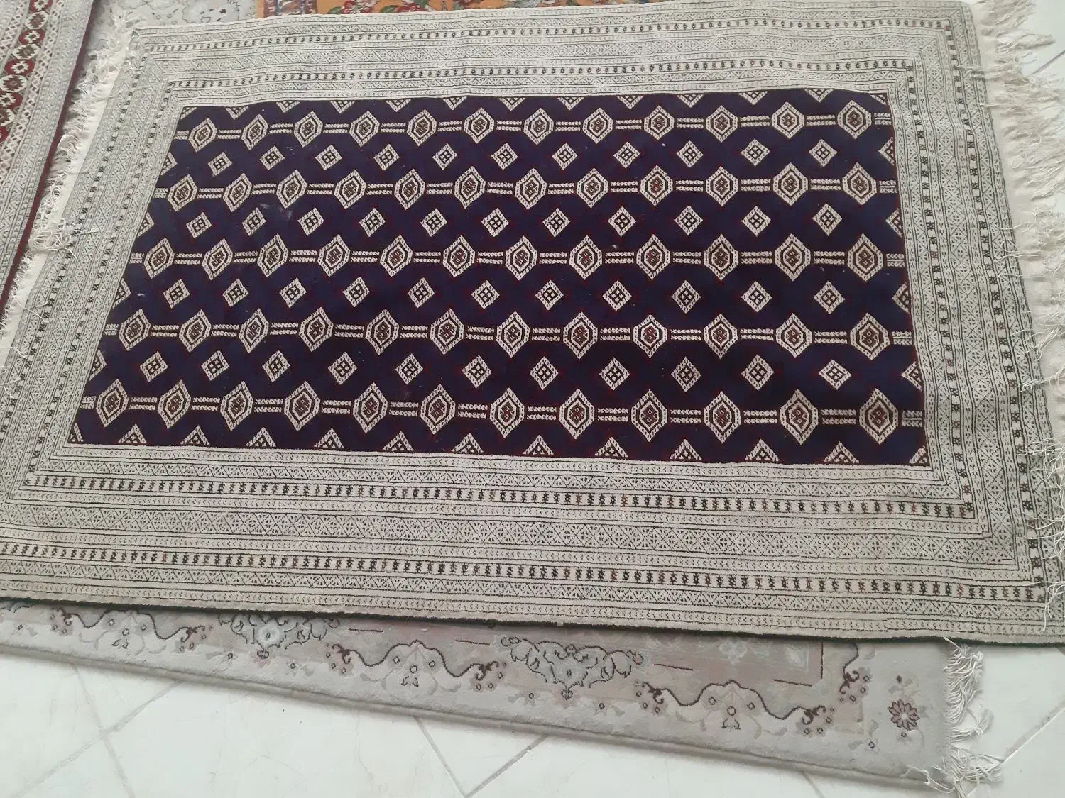 قالیچه ترکمن تن ابریشم|فرش|تربت جام, شهرک آزادگان|دیوار