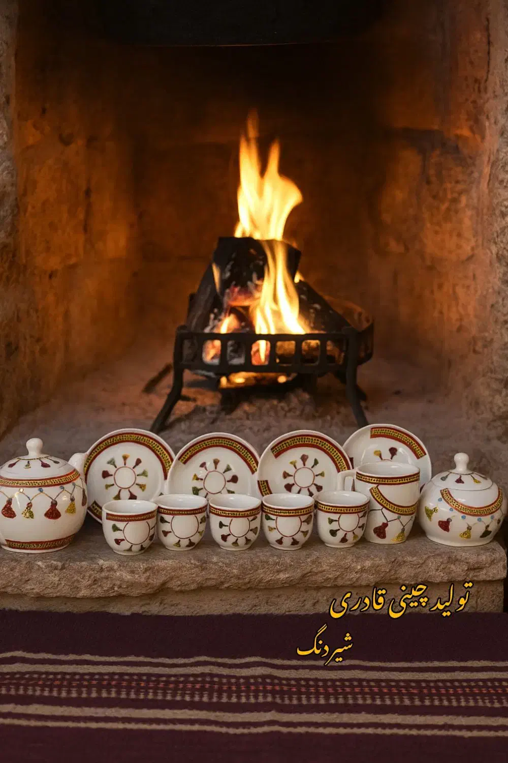 قوری و سرویس چای خوری بختیاری|ظروف سرو و پذیرایی|ایذه, |دیوار