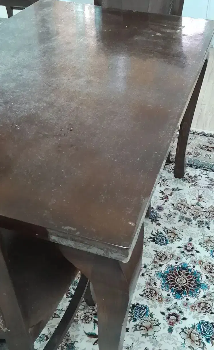 میز ناهارخوری چوبی ۴ نفره|میز و صندلی غذاخوری|رشت, حومه رشت|دیوار