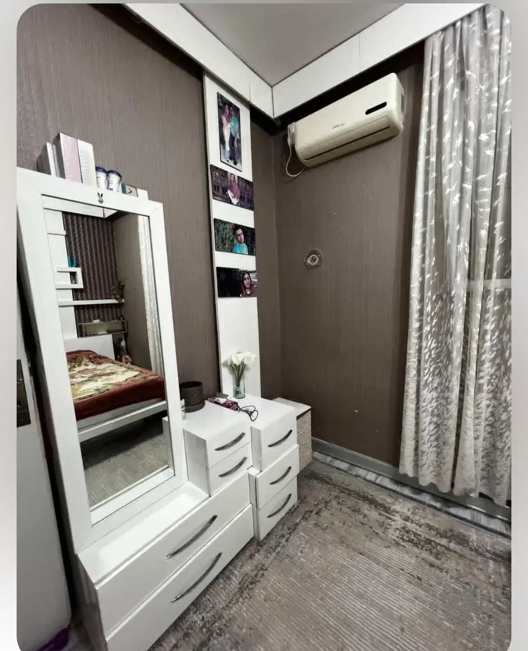 تخت و ایینه دراور|تخت و سرویس خواب|بهشهر, |دیوار