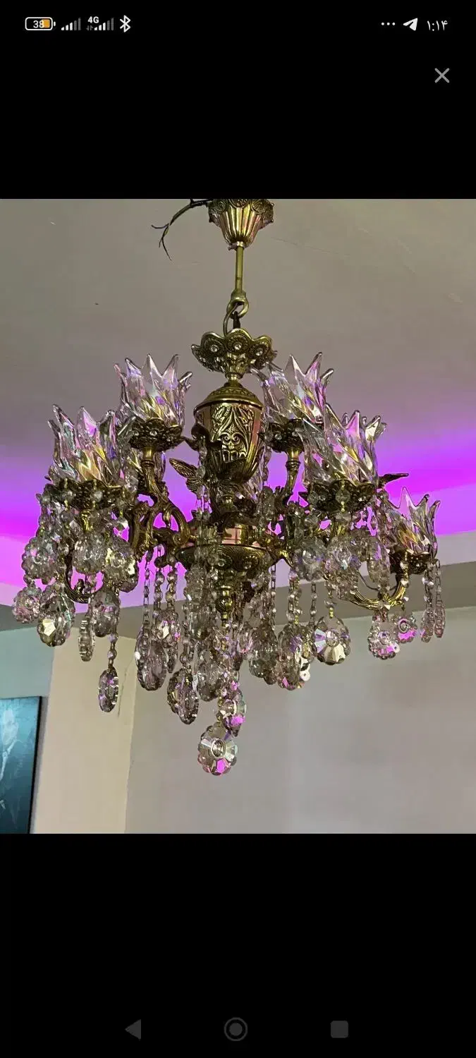 فروش لوستر برنزی وخریدار|لوستر و چراغ آویز|فردیس, قریشی|دیوار