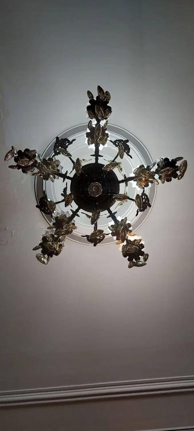 ۲ جفت لوستر برنزی|لوستر و چراغ آویز|تبریز, |دیوار