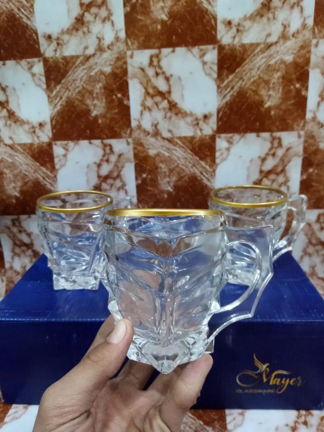 لیوان شیشه ای لب طلایی مدل آویسا|ظروف سرو و پذیرایی|نجف‌آباد, ریاضی|دیوار