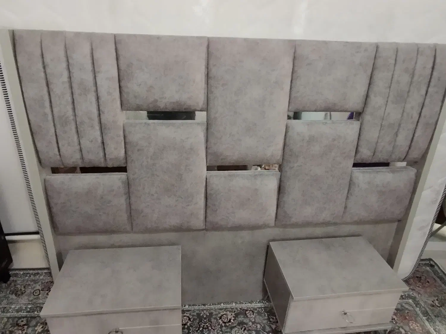 سرویس تخت خواب دونفره همراه با میز ارایش و تشک|تخت و سرویس خواب|مهاباد (آذربایجان غربی), |دیوار