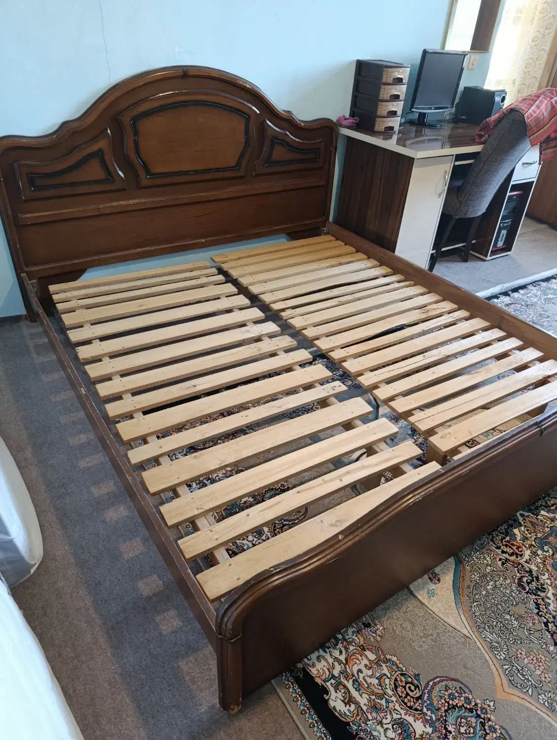 تخت خواب دو نفره|تخت و سرویس خواب|خوی, |دیوار