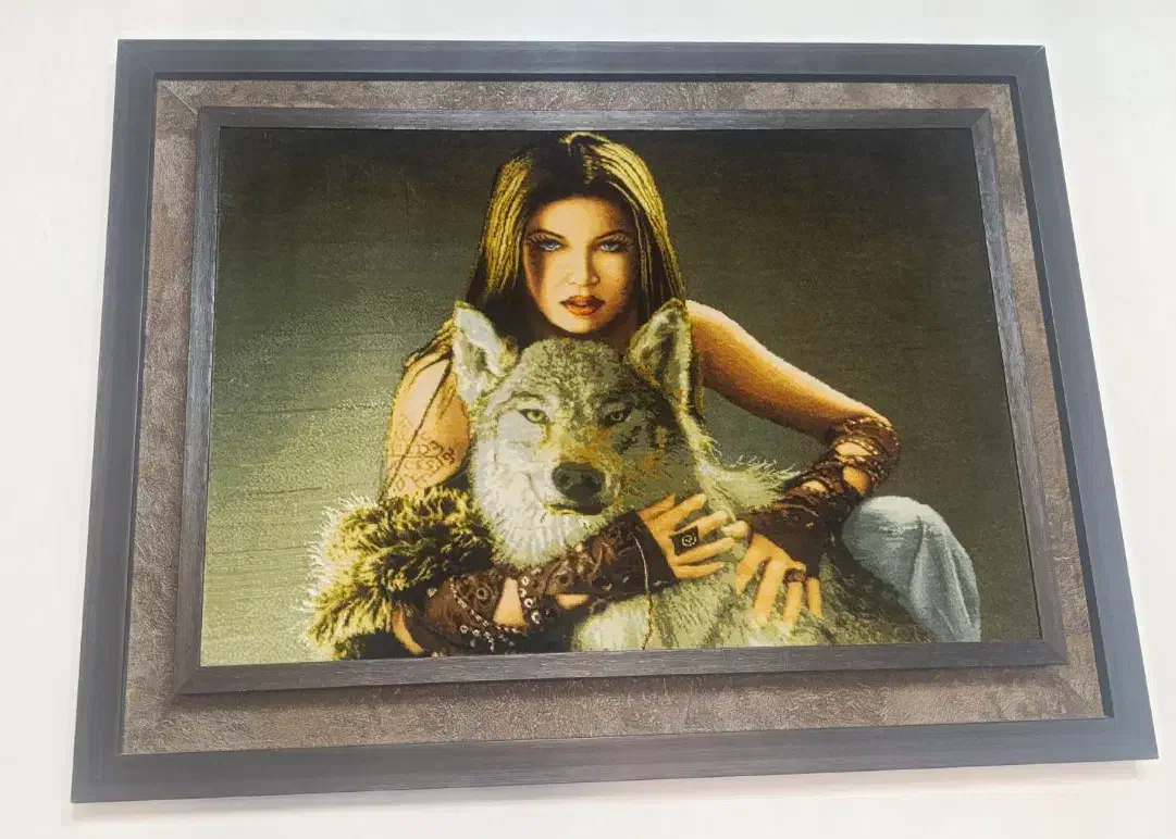 تابلو فرش دختر گرگ دستبافت|تابلو فرش|تبریز, |دیوار