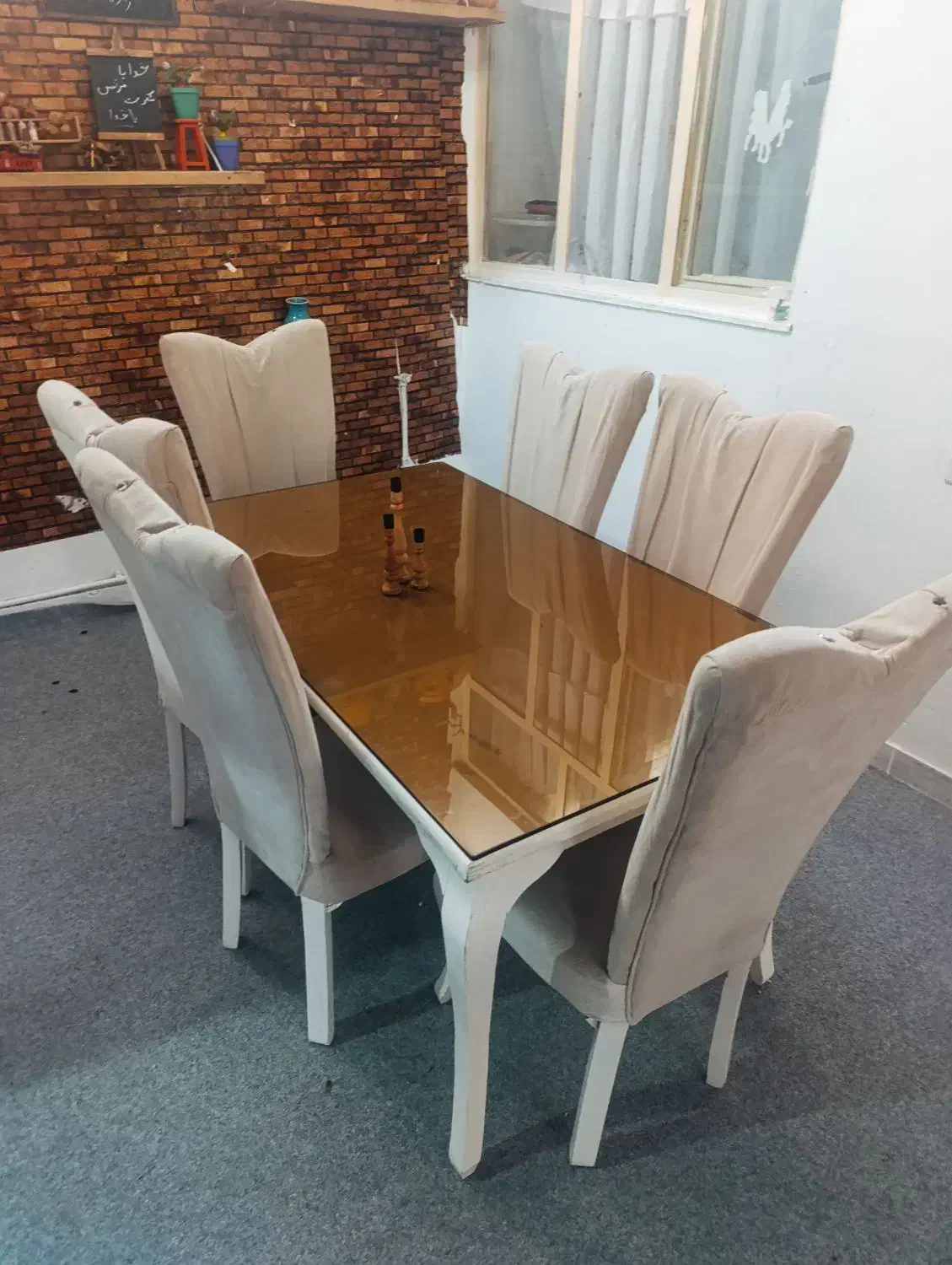 میز غذا خوری ۶ نفره|میز و صندلی غذاخوری|زرندیه, |دیوار
