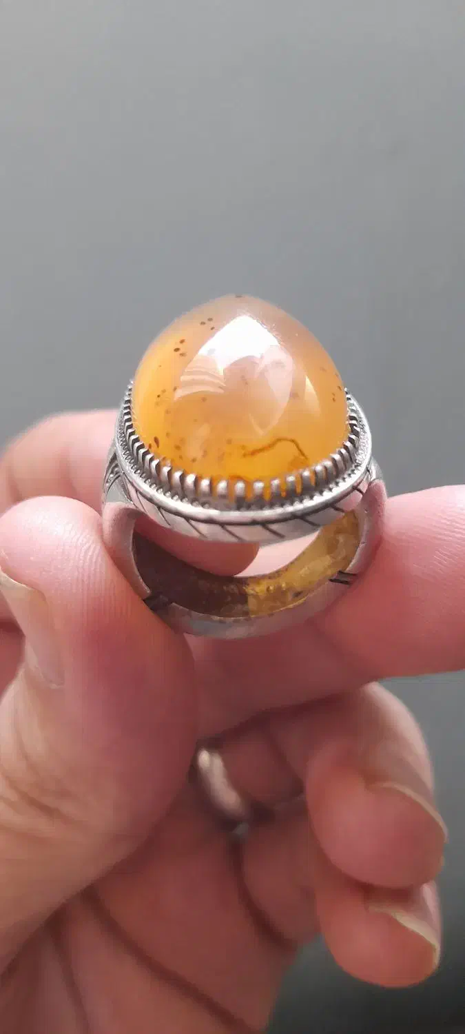 انگشترعقیق یمنی شن دار دُرشت تراش عبدالرزاقی|جواهرات|ورامین, ورامین|دیوار