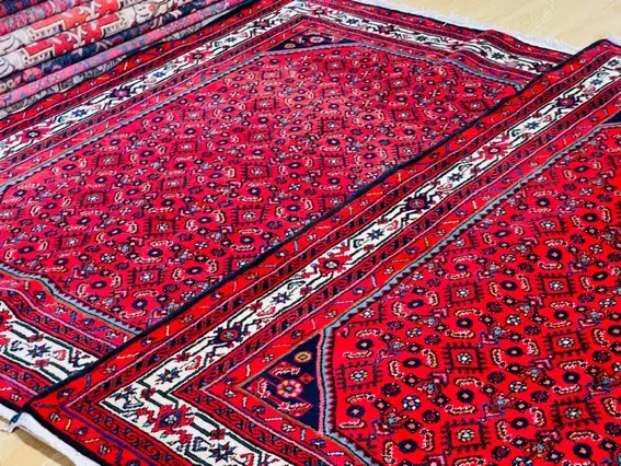 جفت قالیچه حسین اباد طرح افشان|فرش|تهران, سلسبیل شمالی|دیوار