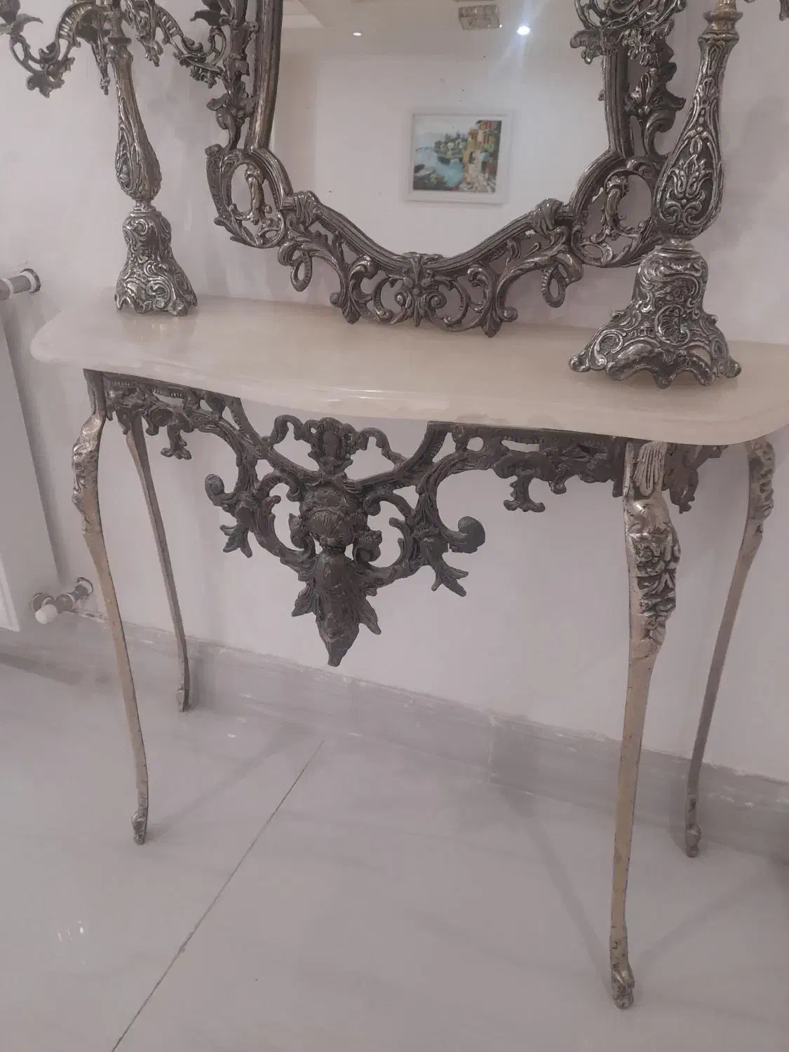 آینه وشمعدان ومیز کنسول|بوفه، ویترین، کنسول|گرگان, |دیوار