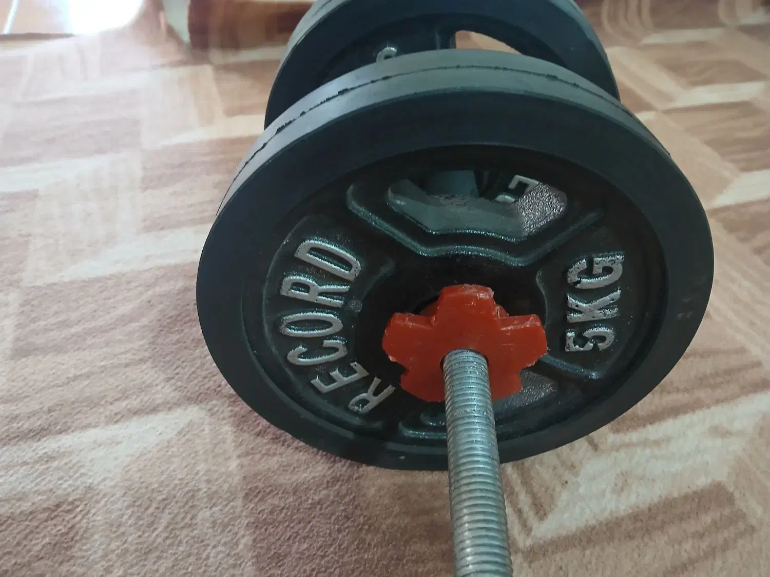 دوعدد دمبل ۱۰ کیلویی مجموعا ۲۰ کیلو مارک رکورد نوو|تجهیزات ورزشی|هشتگرد, هشتگرد قدیم|دیوار