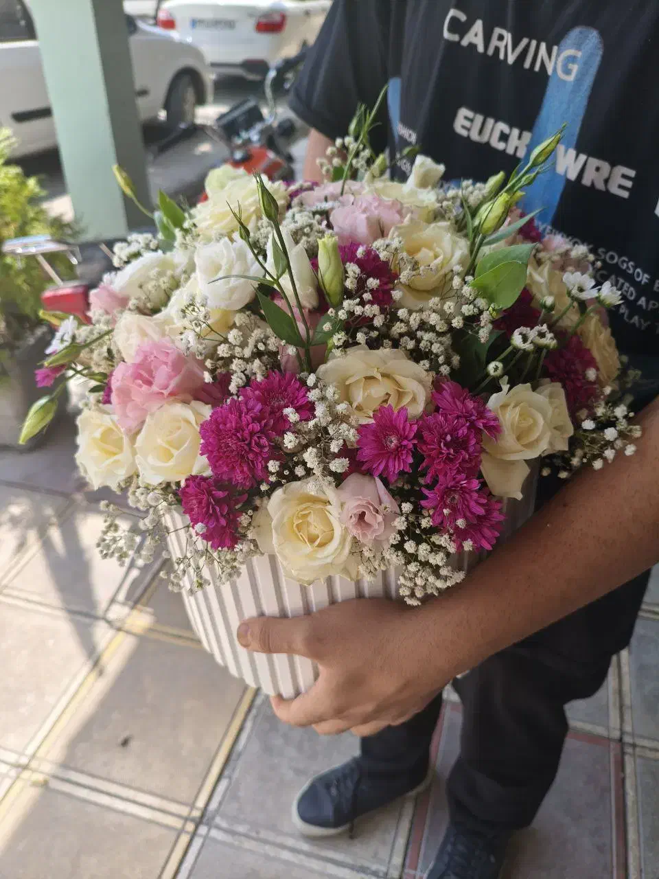 ماکت دسته گل|گل و گیاه طبیعی|آبدانان, |دیوار