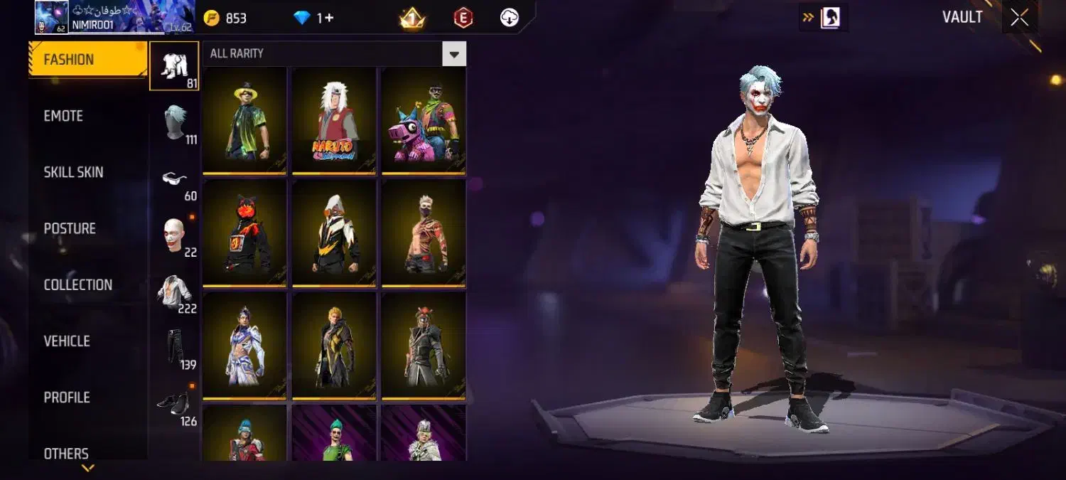 اکانت فریفایر گاد|کنسول، بازی ویدئویی و آنلاین|آزادشهر, |دیوار