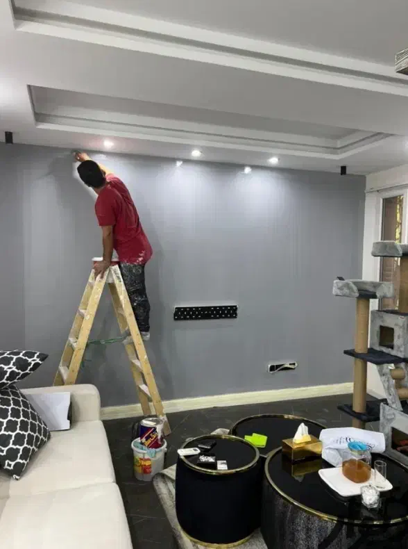 رنگ آمیزی ساختمان.رنگ کاری.نقاشی ساختمان|خدمات پیشه و مهارت|اهواز, کوی مهدیس|دیوار