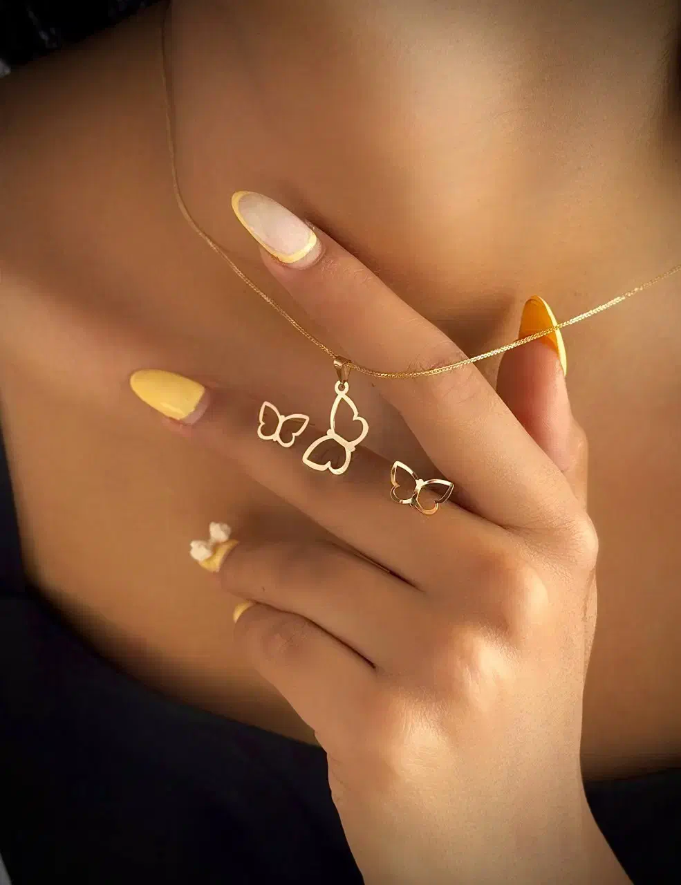 نیم ست پروانه/زیریک گرم/مناسب روزمره وسرمایه گذاری|جواهرات|ارومیه, |دیوار