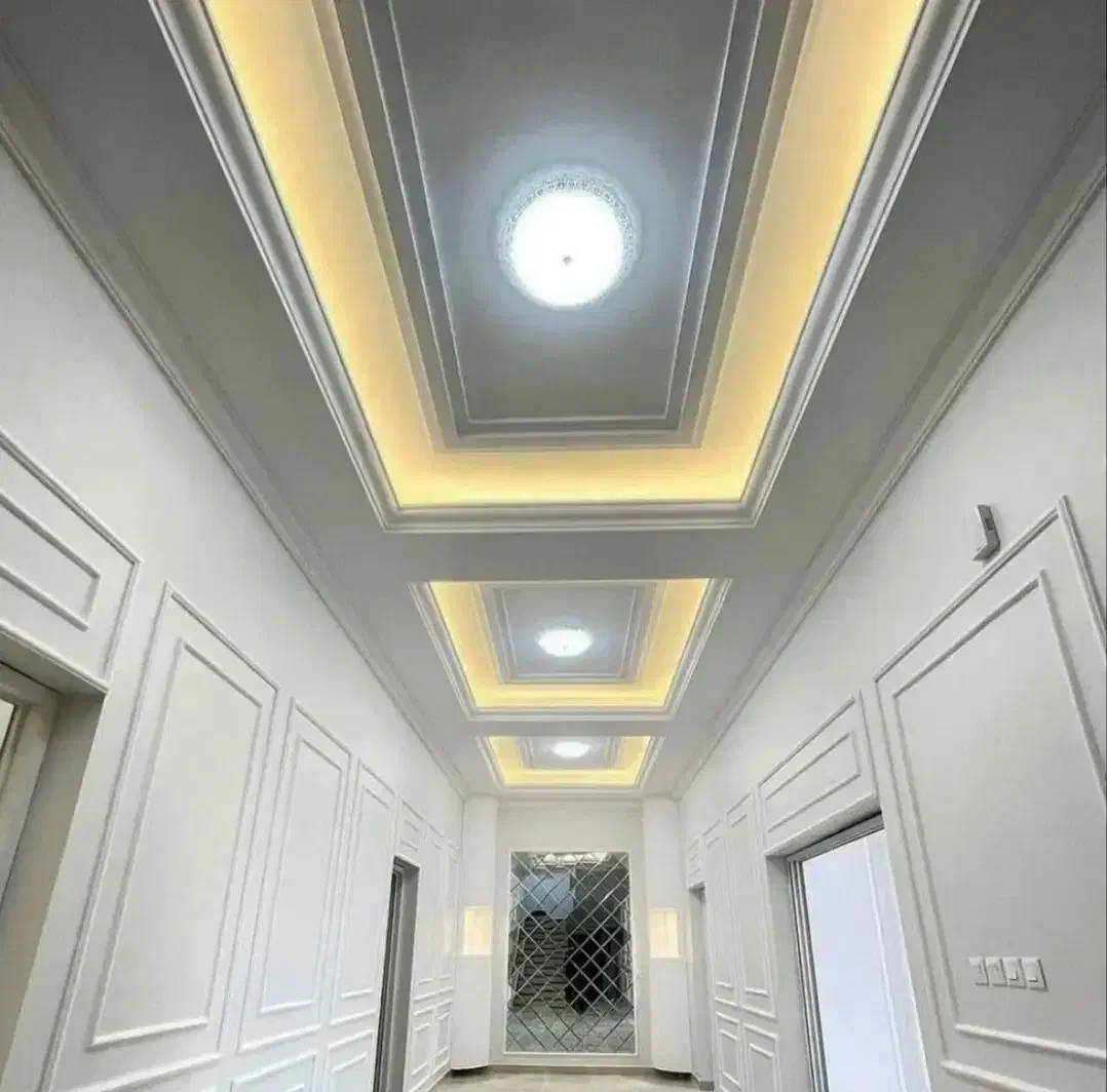 سفیدکاری وگچکاری ونورپردازی دور ساختمان|خدمات پیشه و مهارت|دهدشت, |دیوار