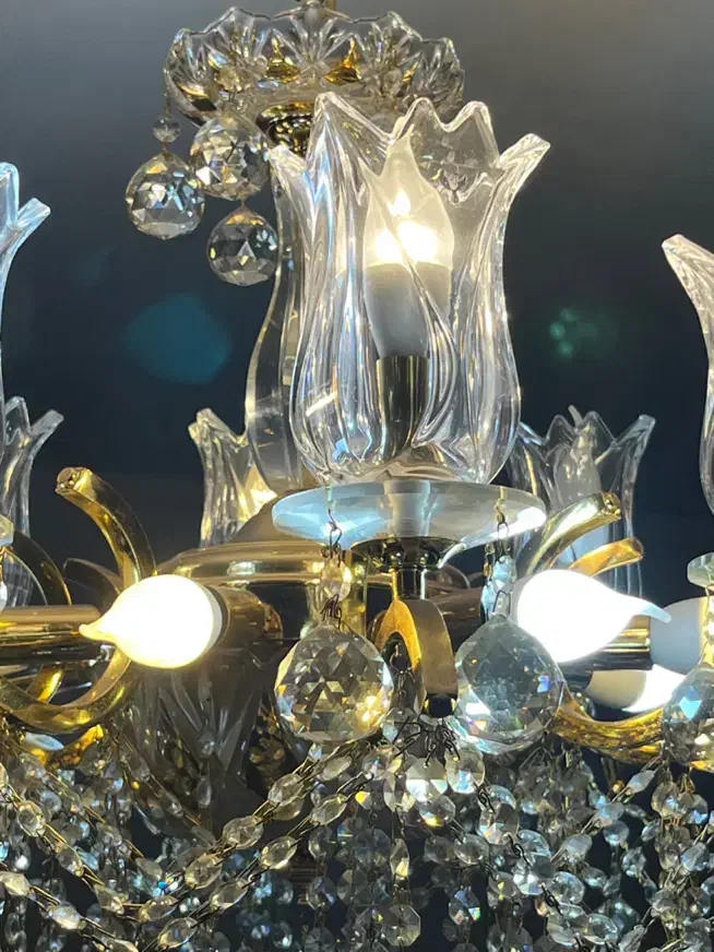 لوستر کریستالی ۱۶ شاخه|لوستر و چراغ آویز|تهران, نارمک جنوبی|دیوار