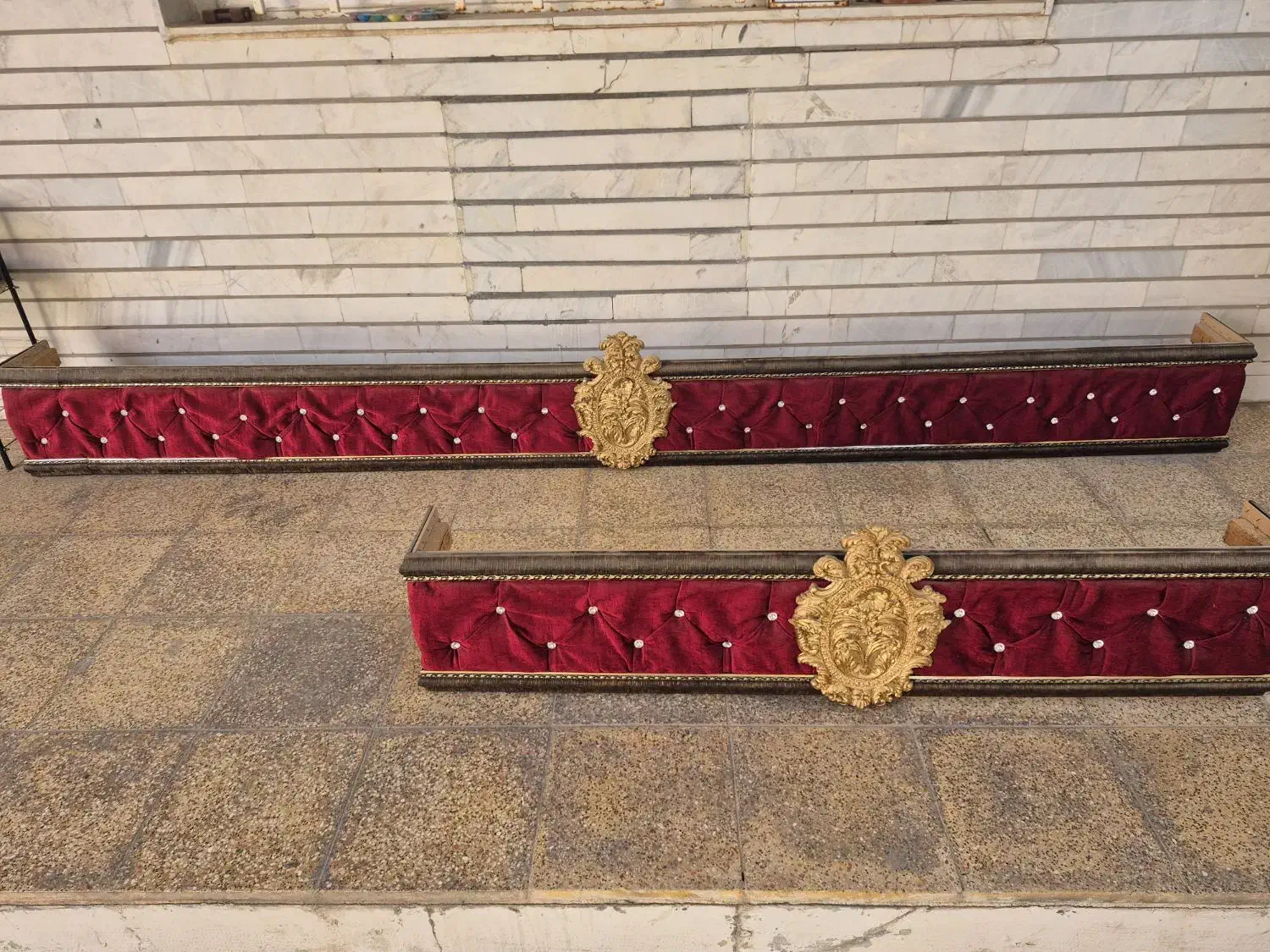 کتیبه پرده جنس مخمل ۲عدد|پرده، رانر، رومیزی|امیدیه, |دیوار