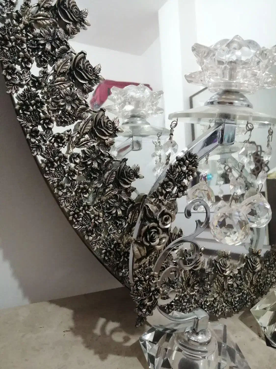 آینه شمعدان|آینه|نجفآباد, امام خمینی|دیوار