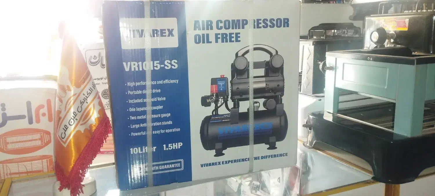 کمپرسور باد پمپ هوا سایلنت بیصدا ۱۰ لیتری ویوارکس|ابزارآلات|تهران, گلچین|دیوار