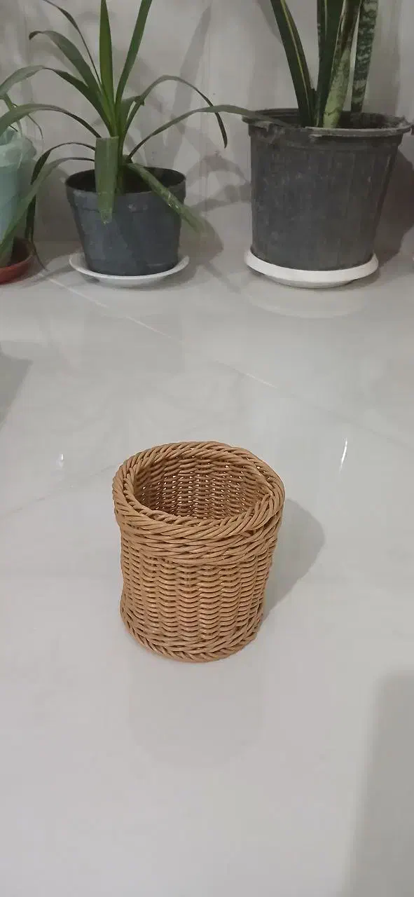 ست دست ساز جا دستمال و سطل زباله حصیری|صنایع دستی و سایر لوازم تزئینی|نیشابور, خط کاشمر|دیوار