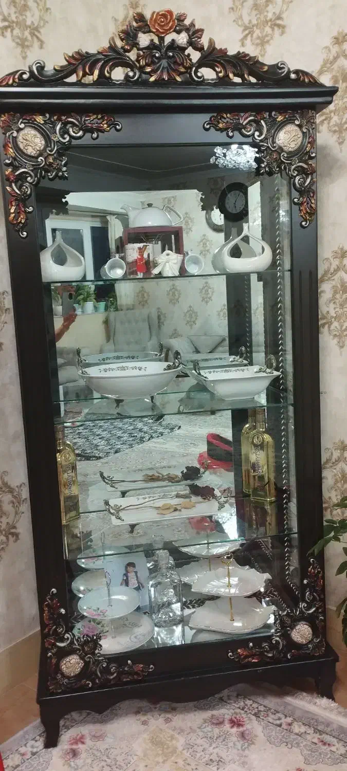 بوفه اصل چوب راش|بوفه، ویترین، کنسول|مهاباد (آذربایجان غربی), |دیوار