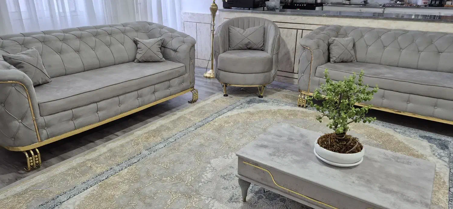 یک دست مبل ۸ نفره درحد نو با جلو مبلیش|مبلمان خانگی و میز عسلی|خرمآباد, |دیوار