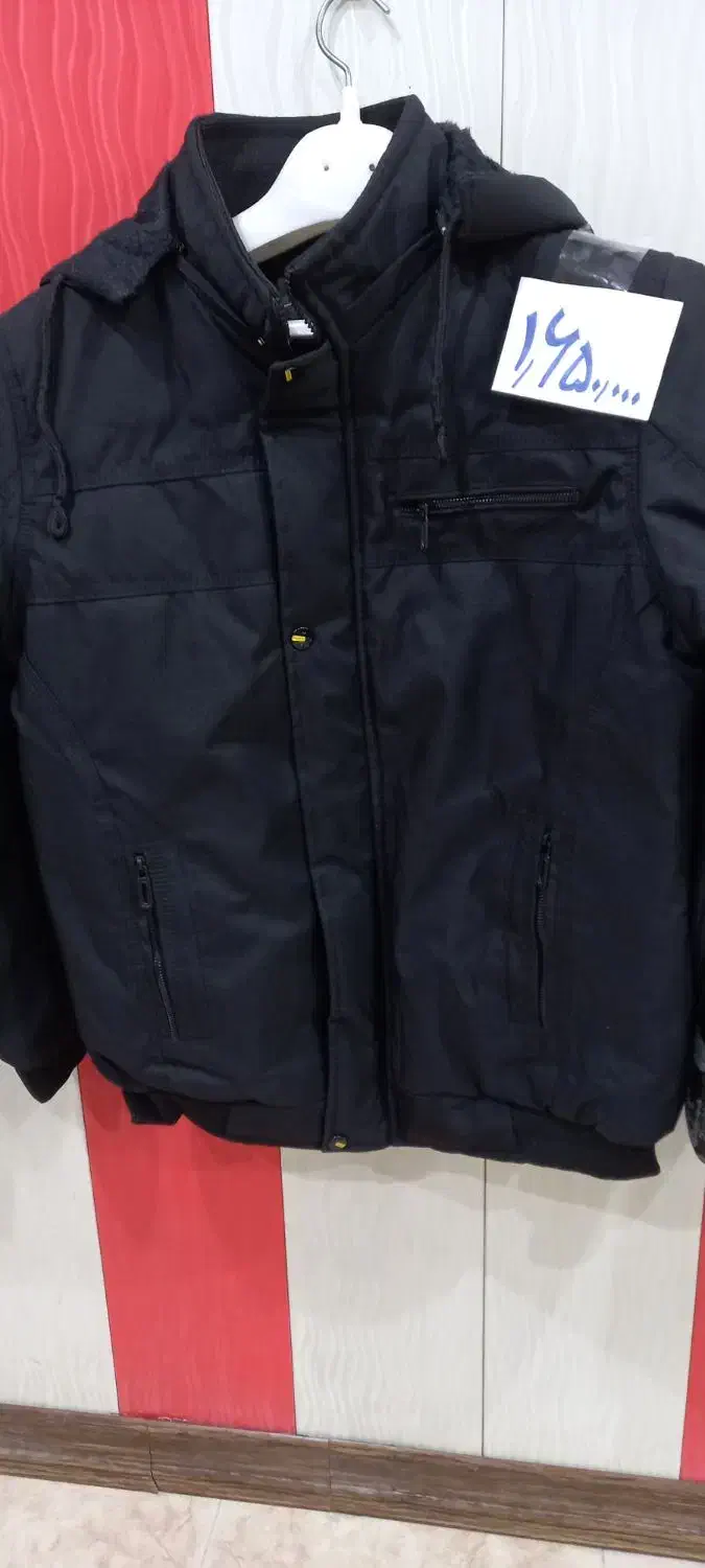 کاپشن مشکی برزنت مردانه و زنانه تولیدی امیر دادا|لباس|اصفهان, مفتح|دیوار