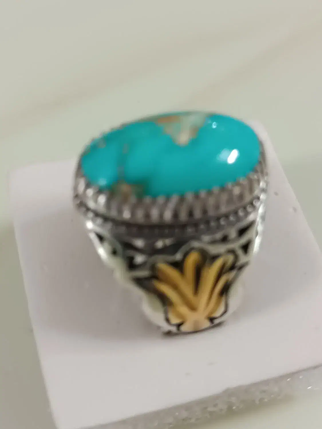 دو عدد انگشتر فیروزه نیشابوری اصل رکاب نقره 925|جواهرات|تهران, نیروی هوایی (پیروزی)|دیوار