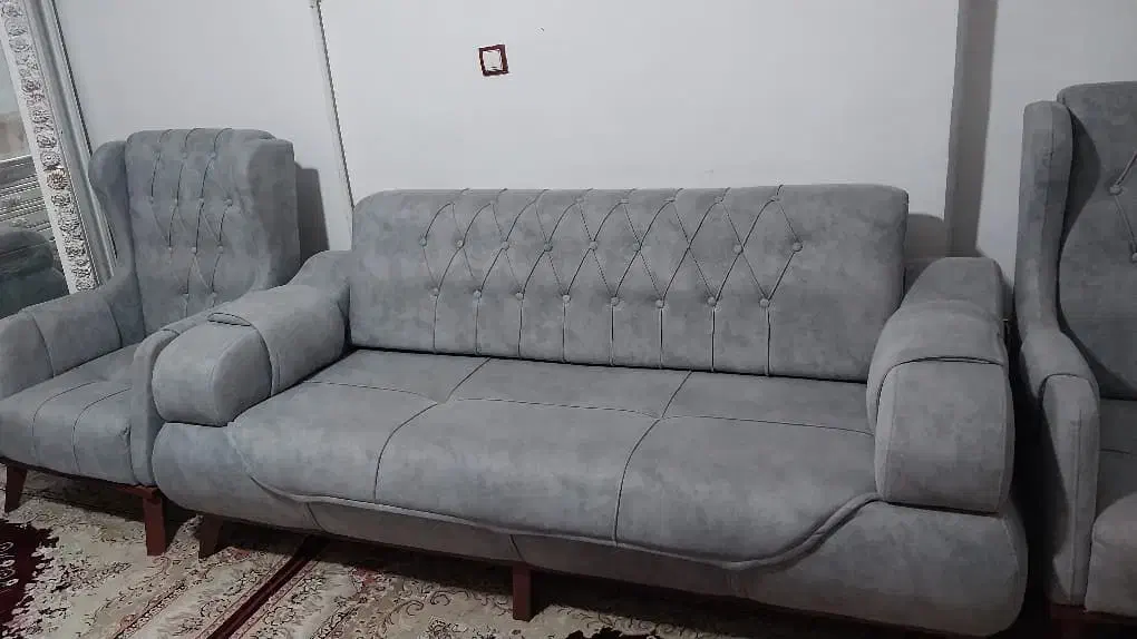 مبل هشت نفره و بوفه|مبلمان خانگی و میز عسلی|خوی, |دیوار