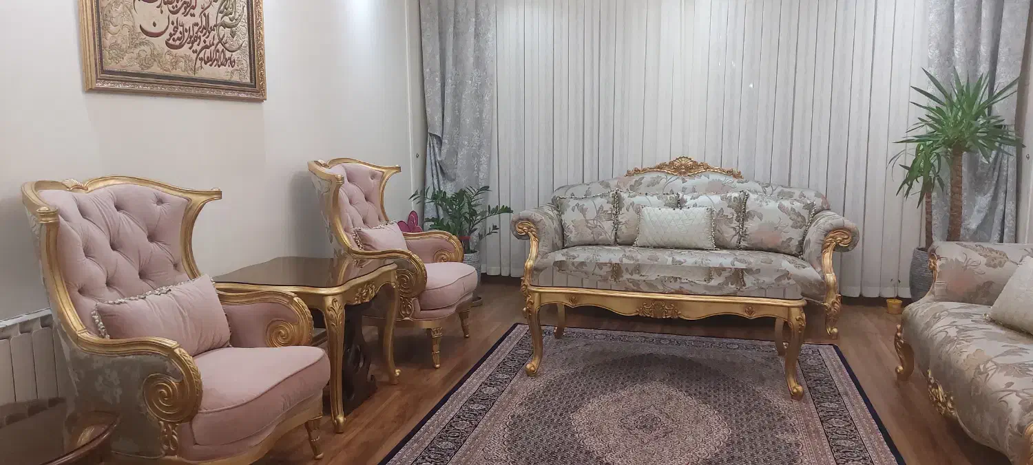 مبلمان ۹ نفره  ورق طلا .ساخت دبی|مبلمان خانگی و میز عسلی|تهران, مرزداران|دیوار