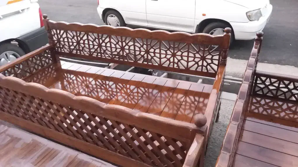 تخت سنتی چوب روس و ایرانی|مبلمان خانگی و میز عسلی|بوشهر, |دیوار