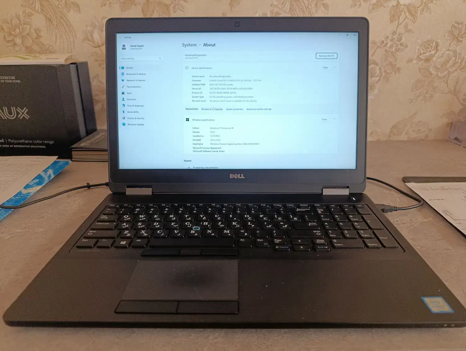 لپ تاپ DELL مدل latitude E5570|رایانه همراه|شهرکرد, |دیوار