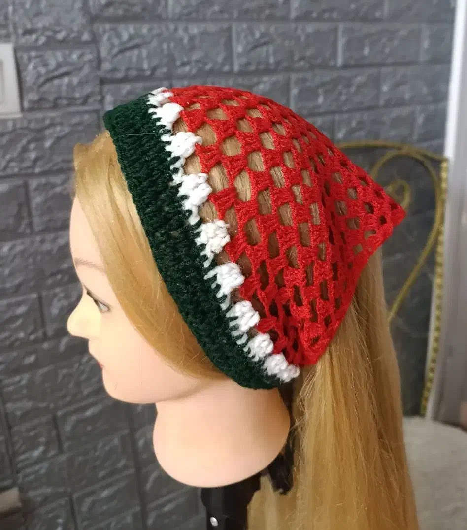 روسری قلاب بافی. هندونه شب یلدا|صنایع دستی و سایر لوازم تزئینی|پرند, فاز ۳|دیوار