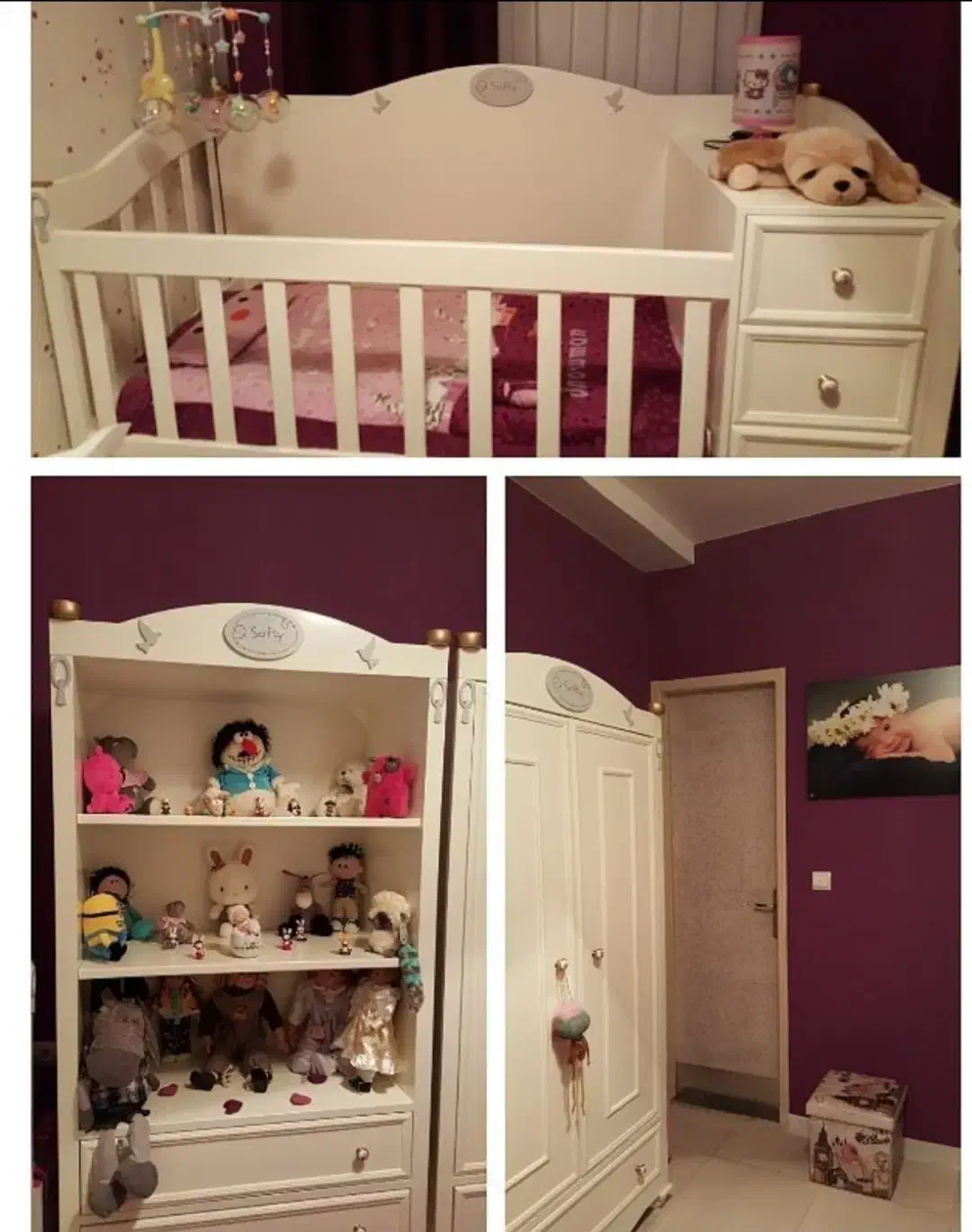 سرویس خواب نوزادی و کودک ترک در حد نو|تخت و صندلی بچه|فردیس, نسترن غربی|دیوار