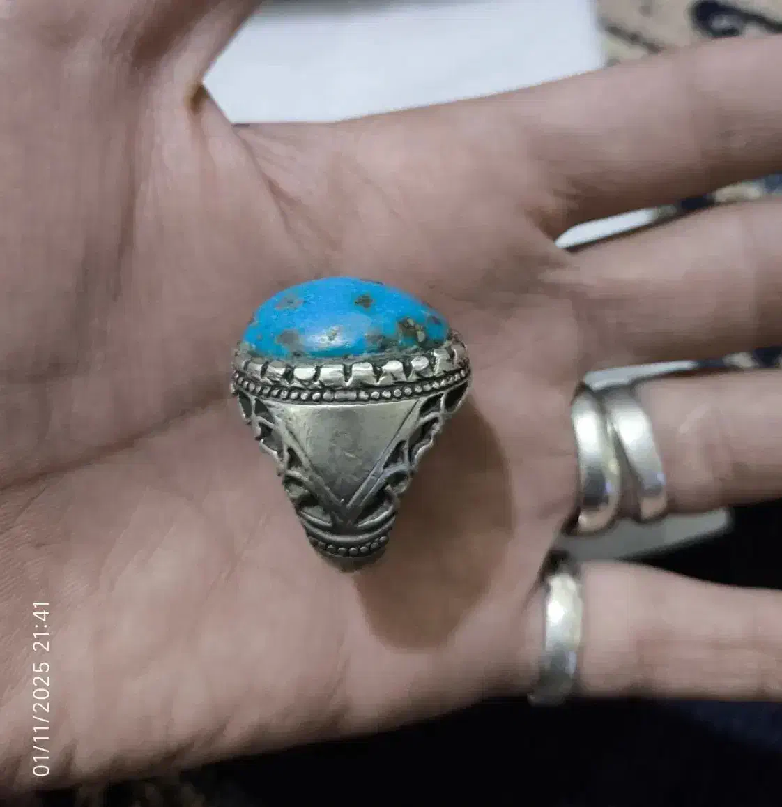 انگشتر نقره فیروزه درجه یک|جواهرات|اهواز, عین ۲|دیوار