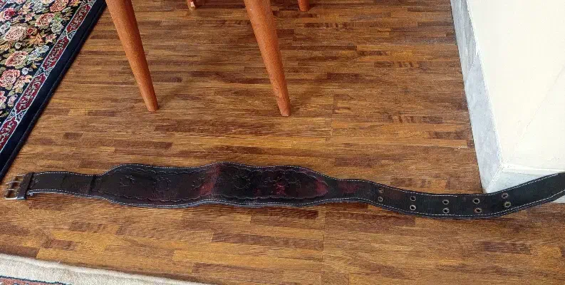 کمربند چرم  پهن پاور لیفتینگ و بدن سازی|کیف، کفش، کمربند|کنارک, |دیوار