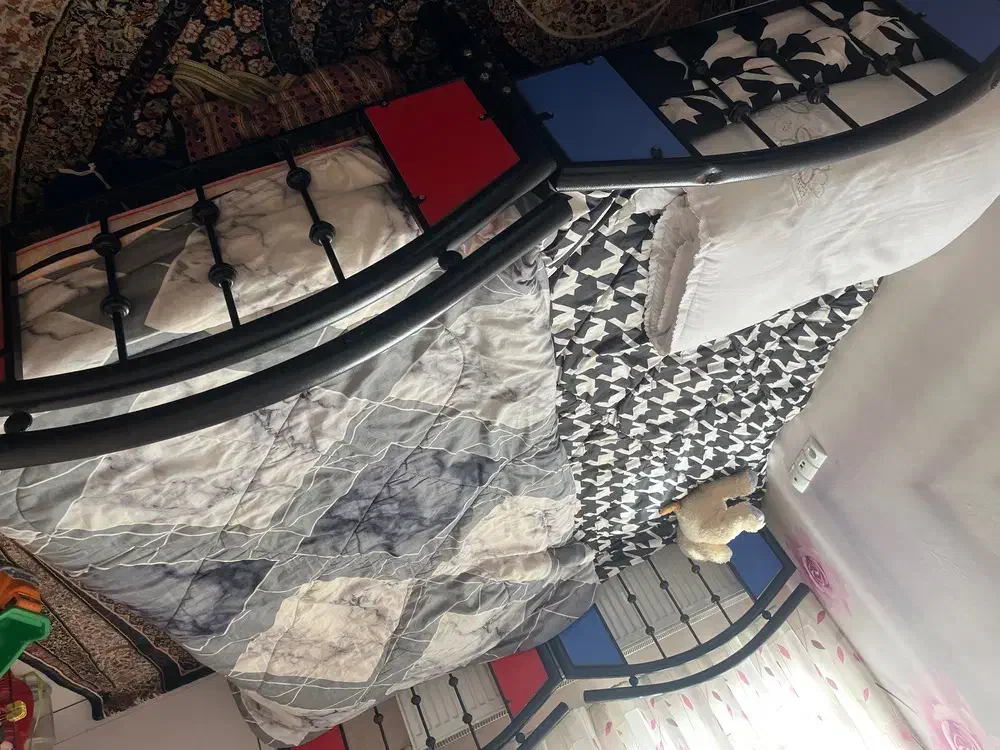 دو عدد تخت یک نفره|تخت و سرویس خواب|مشهد, تربیت (صدف)|دیوار