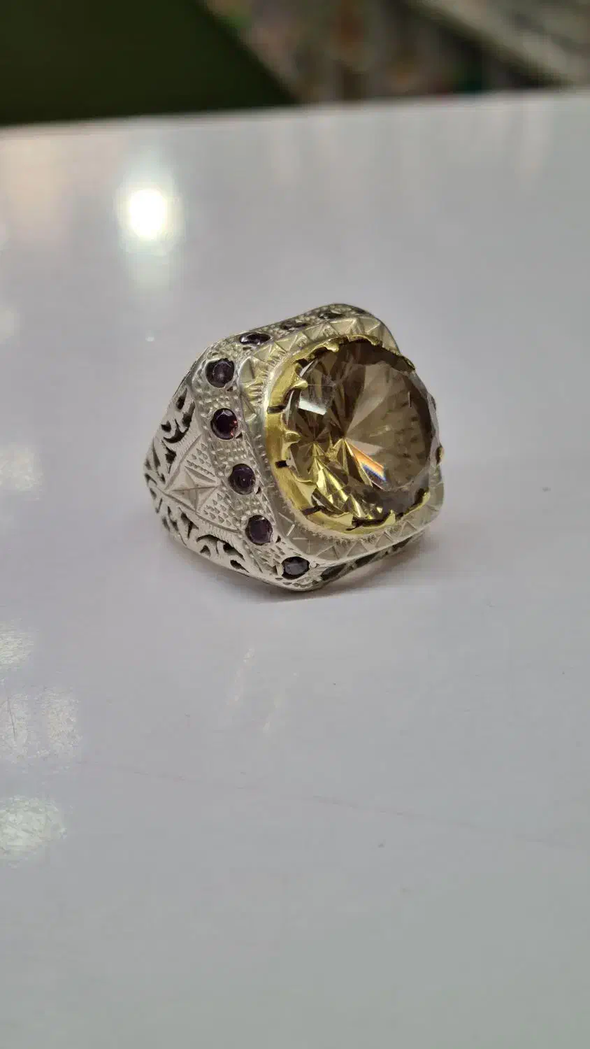 سیترین رکاب دست مخارجکاری|جواهرات|یزد, |دیوار