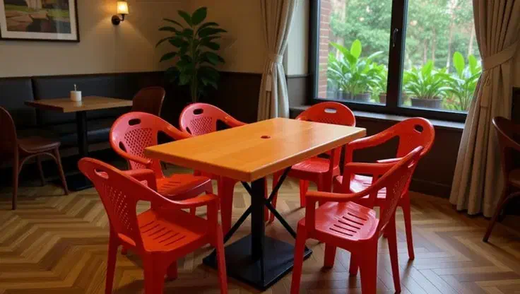 صندلی پلاستیکی دسته دار مراسمات|میز و صندلی غذاخوری|ایذه, |دیوار