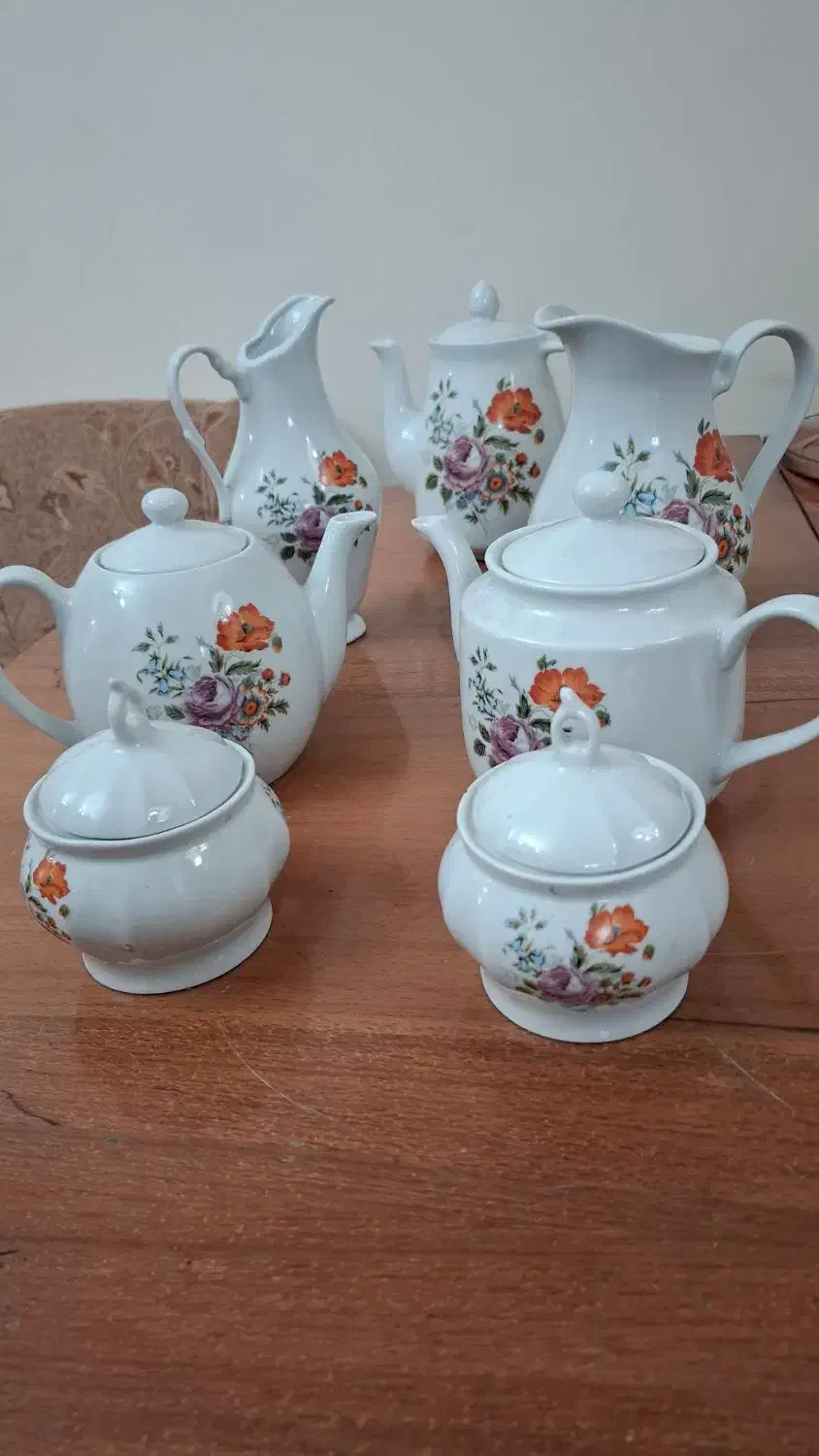 سرویس و پارچ وقندان|ظروف سرو و پذیرایی|رشت, لاکانی|دیوار