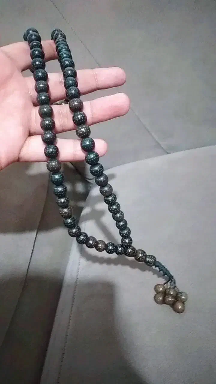 تسبیح مس کوب هسته خرما وحشی ۶۶ تایی|کلکسیون اشیاء عتیقه|علی‌آباد کتول, |دیوار