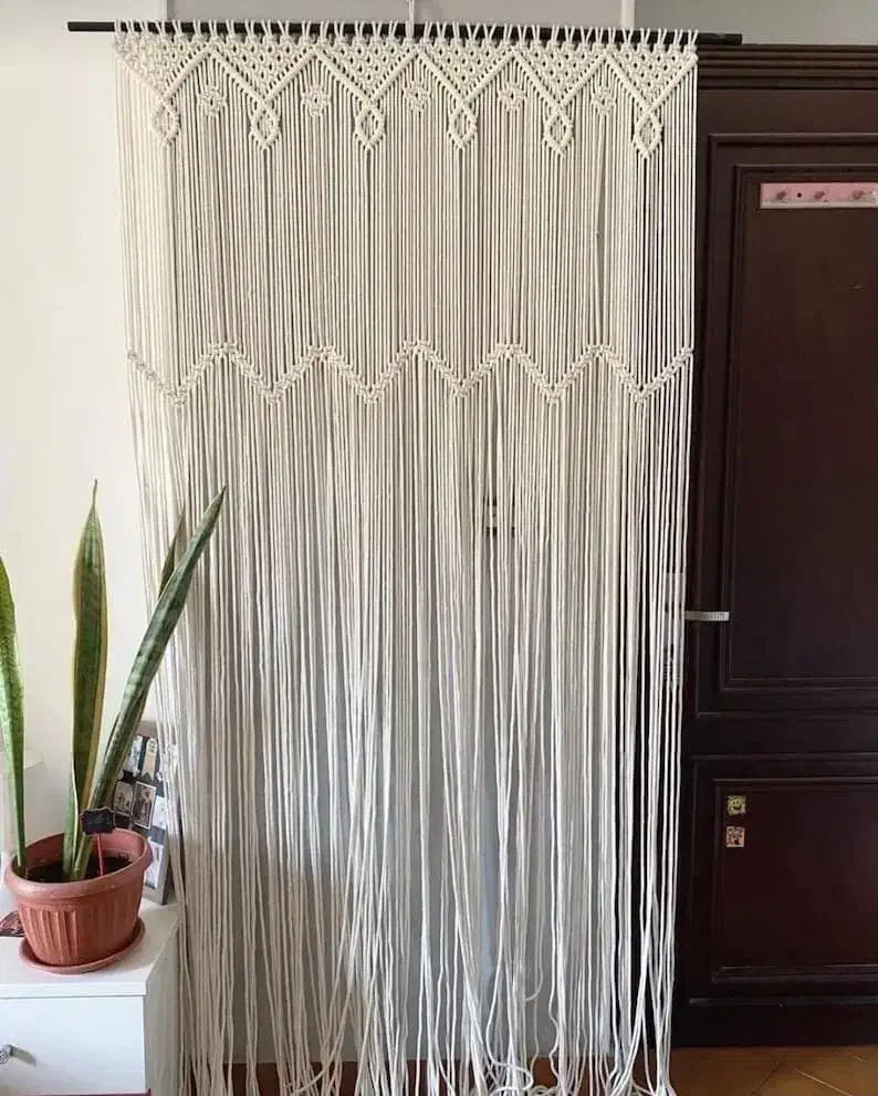 پرده مکرومه|پرده، رانر، رومیزی|تهران, صد دستگاه|دیوار