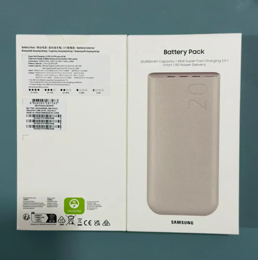 خرید پاوربانک 45 وات سامسونگ 20 هزار سوپر فست|لوازم جانبی موبایل و تبلت|اهواز, گلستان|دیوار
