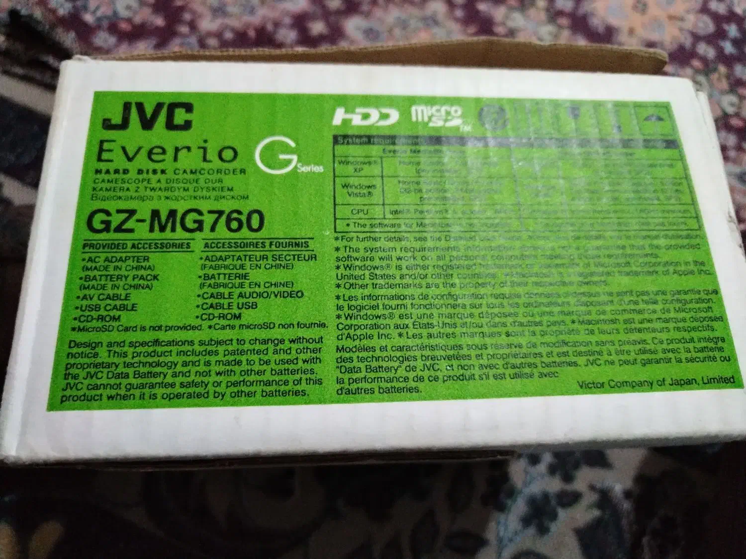 دوربین فیلمبرداری JVCمدل MG760|دوربین عکاسی و فیلمبرداری|خرمآباد, |دیوار