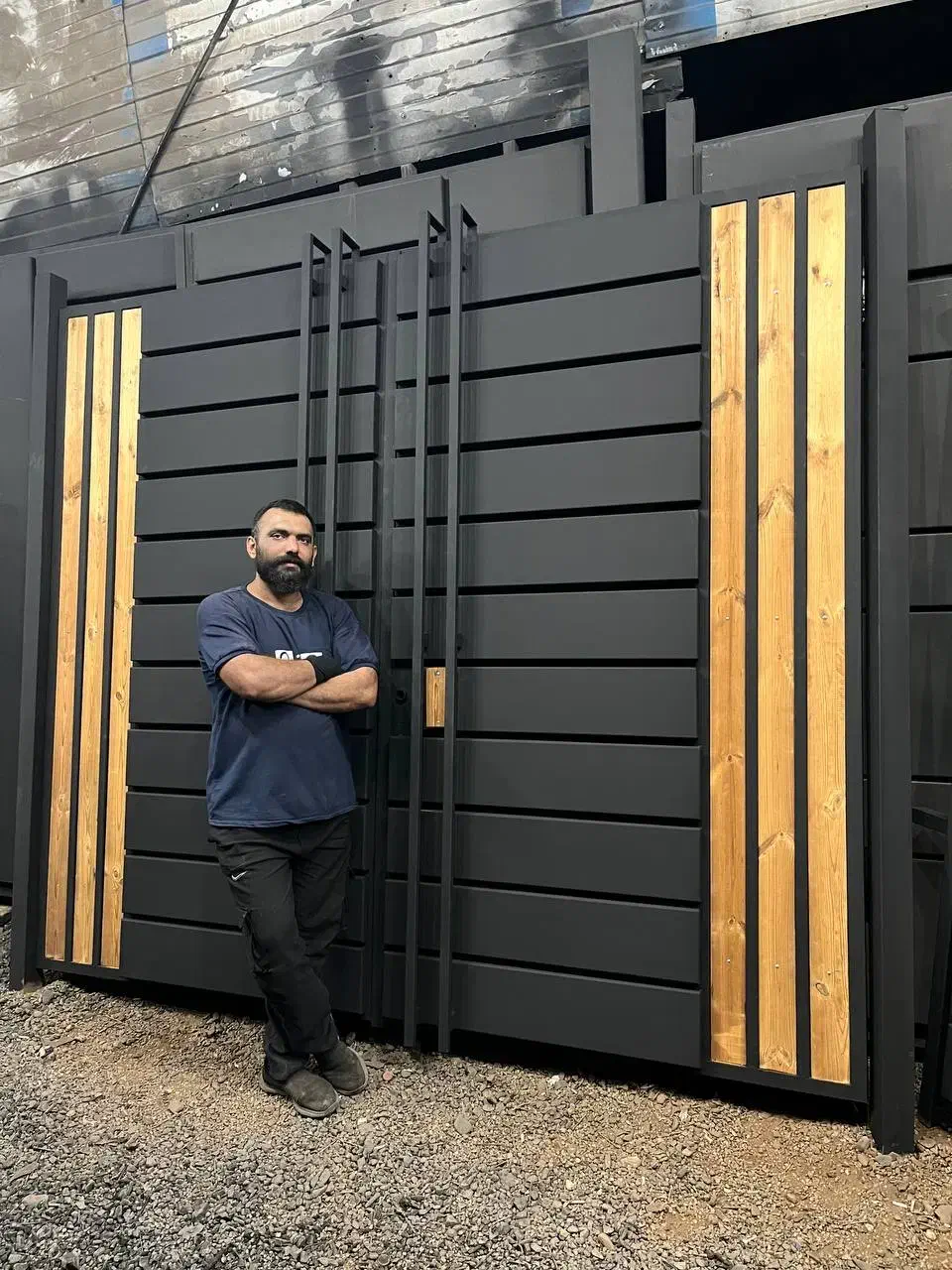 درب اهنی تلفیق چوب واهن محکم (تولیدوپخش)|مصالح و تجهیزات ساختمان|ماسوله, |دیوار