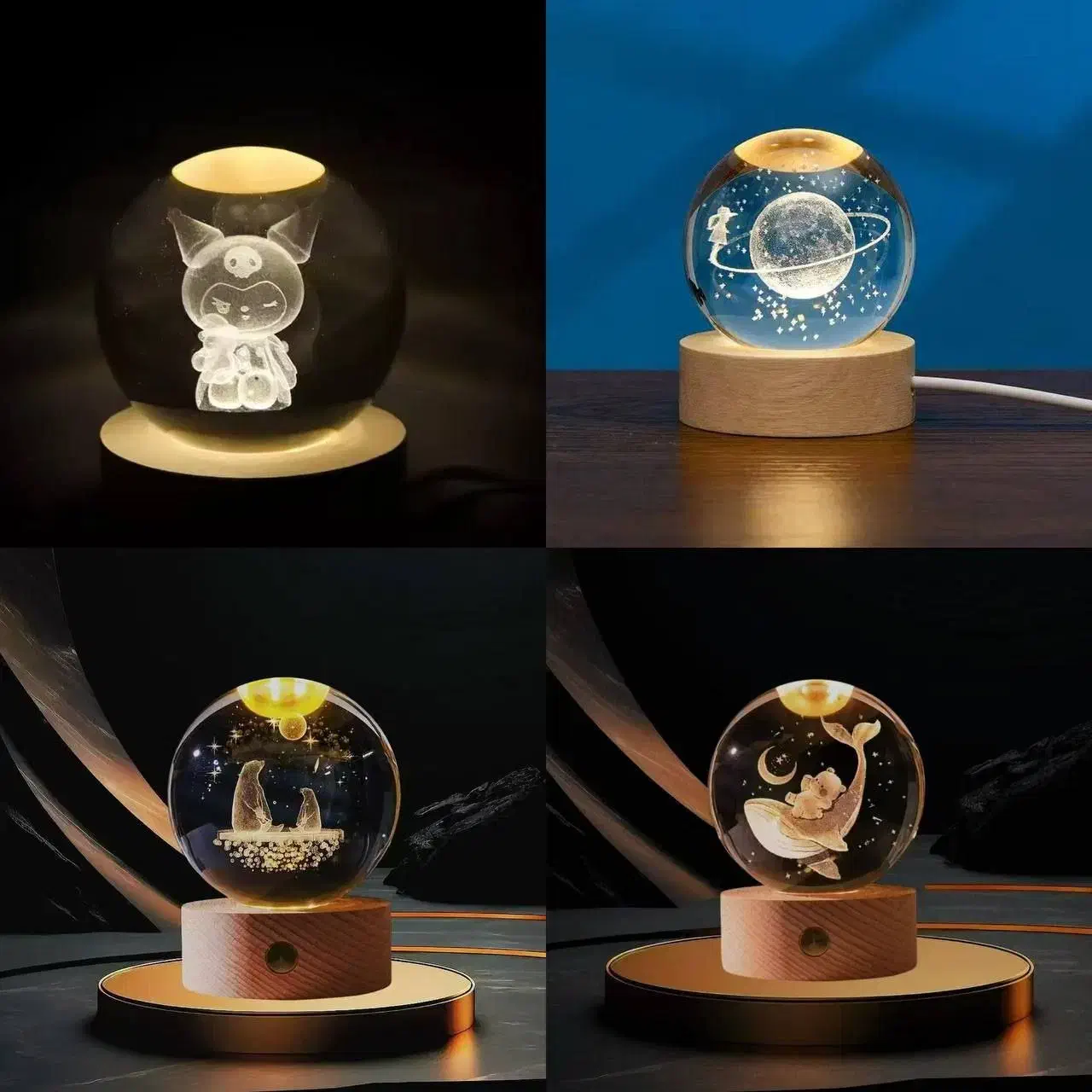 چراغ خواب گوی و 3D|چراغ خواب و آباژور|بجنورد, |دیوار